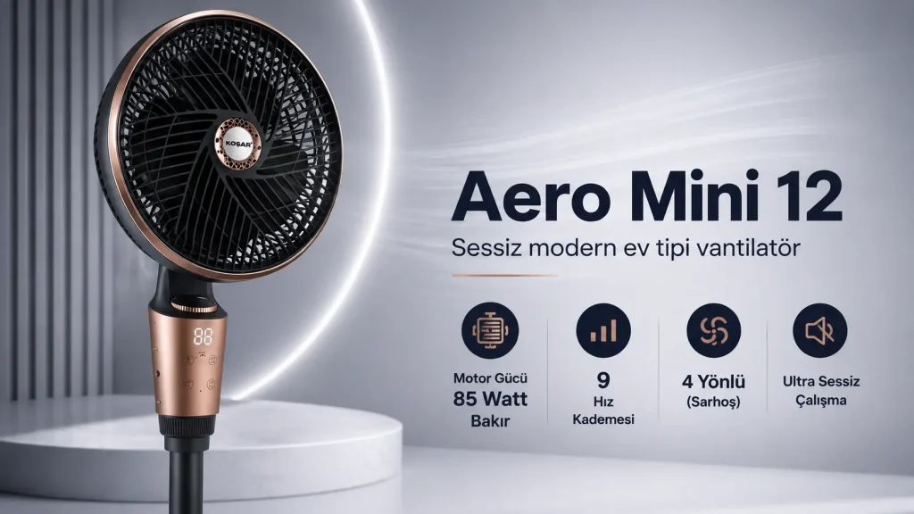 Koşar Aero Mini 12 ev tipi vantilatör